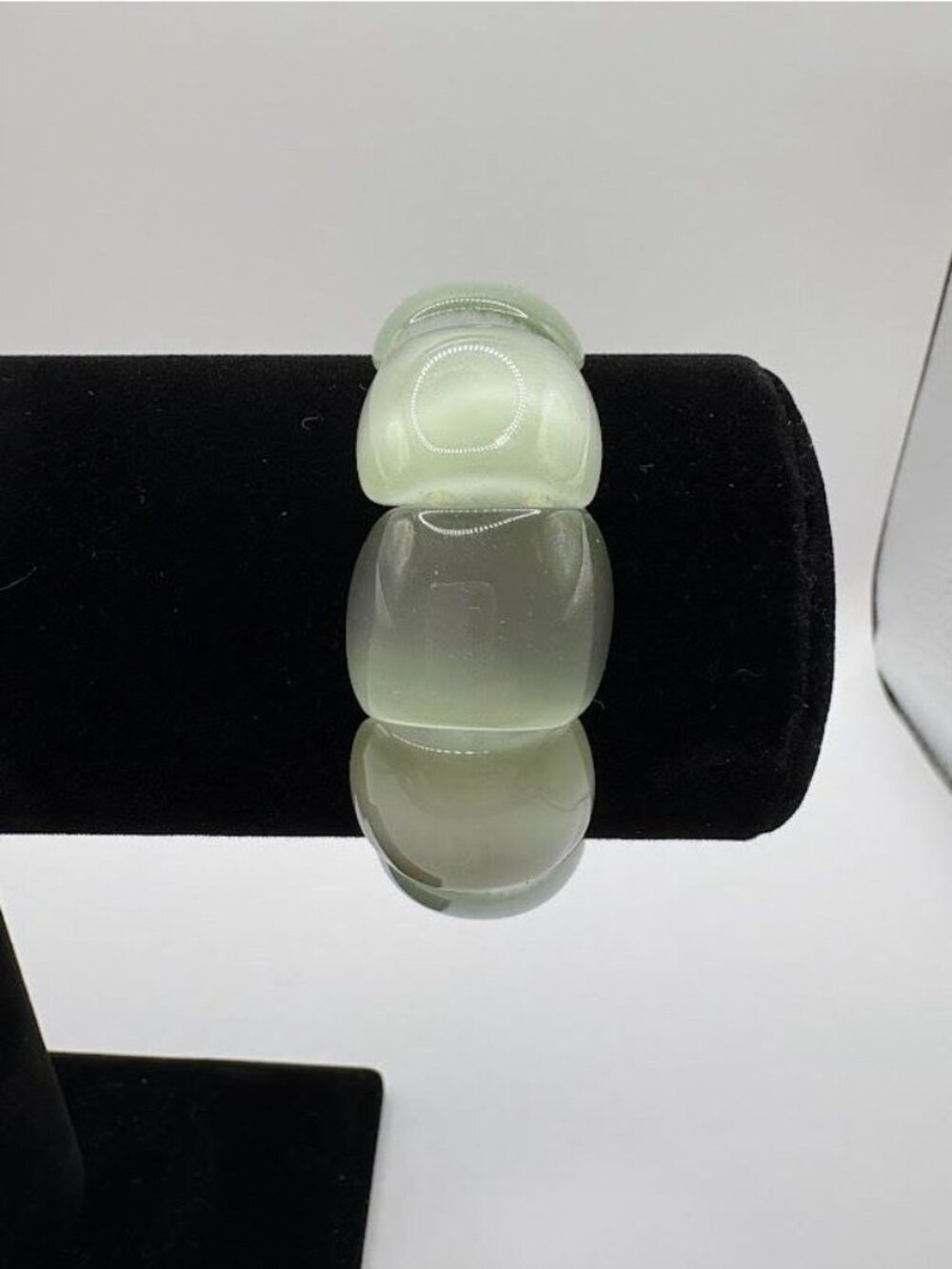 Green Cats Eye Chunky Stretch Bracelet For Womens Jewelry Collection - Picture 4 of 5